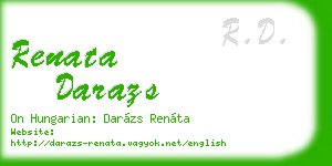 renata darazs business card
