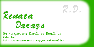 renata darazs business card